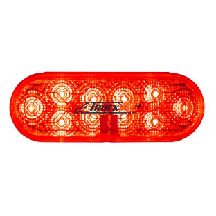 10 LED 6" Oval Light (Stop, Turn & Tail) With Heated Lens - Red LED/Red Lens - United Pacific 36076