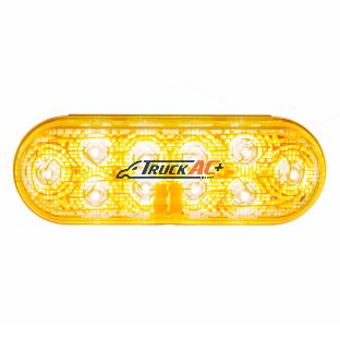 10 LED 6" Oval Light (Turn Signal) With Heated Lens - Amber LED/Amber Lens - United Pacific 36077