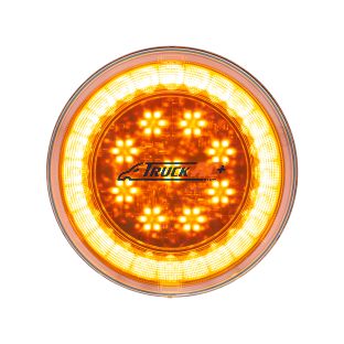 33 LED 4" Round Lumos Light S-Series (Turn Signal) - Amber LED/Amber Lens - United Pacific 36096