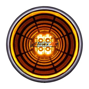 13 LED 4" Round Abyss Light (Turn Signal) - Amber LED/Clear Lens - United Pacific 36567