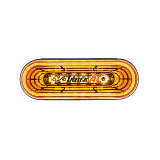 22 LED 6" Oval Abyss Light (Turn Signal) - Amber LED/Clear Lens - United Pacific 36572