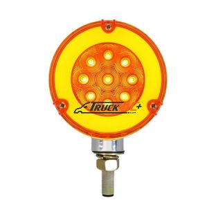 54 LED Single Stud Double Face GloLight (Turn Signal) - Amber & Red LED/Amber & Red Lens - United Pacific 37083