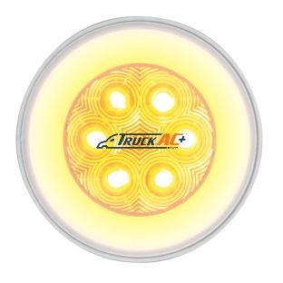 21 LED 4" GloLight (Turn Signal) - Amber LED/Clear Lens - United Pacific 37135
