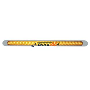 23 LED 17-1/4" Reflector Turn Signal Light Bar With Bezel - Amber LED/Amber Lens - United Pacific 37510