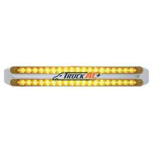 Dual 19 LED 12" Reflector Turn Signal Light Bars - Amber LED/Amber Lens - United Pacific 37678