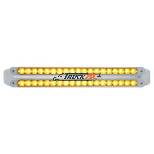 Dual 19 LED 12" Reflector Turn Signal Light Bars - Amber LED/Clear Lens - United Pacific 37680