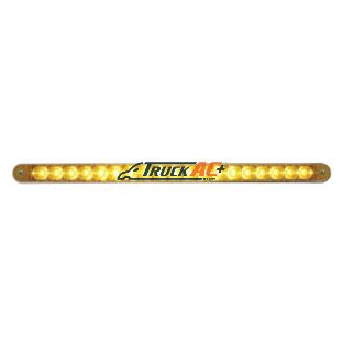 19 LED 12" Reflector Turn Signal Light Bar With Bezel - Amber LED/Amber Lens - United Pacific 37940