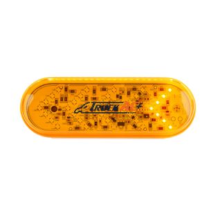 35 LED 6" Oval Sequential Turn Signal Light - Amber LED/Amber Lens - United Pacific 38143B