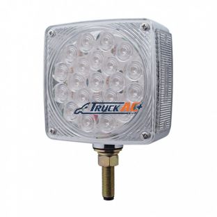 45 LED Single Stud Double Face Turn Signal Light - Amber LED/Clear Lens - United Pacific 38711
