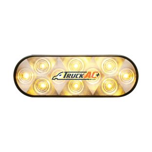 10 LED 6" Oval Turn Signal Light - Amber LED/Clear Lens - United Pacific 38777