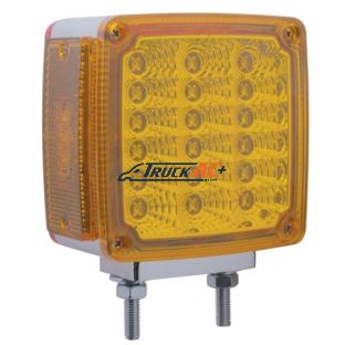 39 LED Reflector Double Face Turn Signal Light (Passenger) - Amber & Red LED/Amber & Red Lens - United Pacific 39378