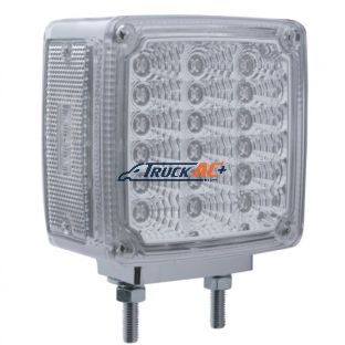 39 LED Reflector Double Face Turn Signal Light (Passenger) - Amber & Red LED/Clear Lens - United Pacific 39380