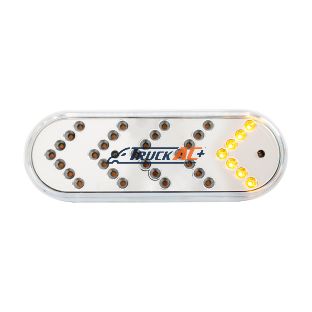 35 LED 6" Reflector Oval Sequential Turn Signal Light - Amber LED/Clear Lens - United Pacific 39477