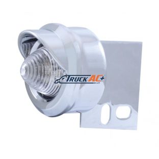 9 LED Beehive Mud Flap Hanger End Light With Visor - Red LED/Clear Lens - United Pacific 10987