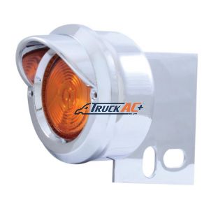 Mud Flap Hanger End Light With Visor - Amber - United Pacific 10988