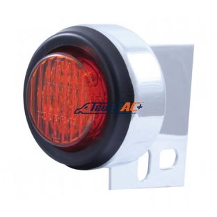9 LED Mud Flap Hanger End Light With Grommet - Red LED/Red Lens - United Pacific 10991