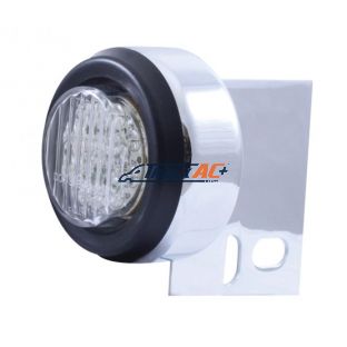 9 LED Mud Flap Hanger End Light With Grommet - Amber LED/Clear Lens - United Pacific 10992