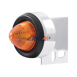 9 LED Beehive Mud Flap Hanger End Light With Grommet - Amber LED/Amber Lens - United Pacific 10994