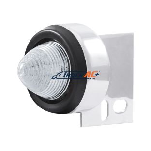 9 LED Beehive Mud Flap Hanger End Light With Grommet - Red LED/Clear Lens - United Pacific 10997