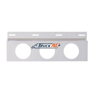 Stainless Top Mud Flap Bracket - Three 4" Light Cutout (Each) - United Pacific 10640
