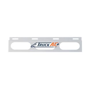 Stainless Top Mud Flap Bracket - 3 Oval Light Cutout (Each) - United Pacific 10657