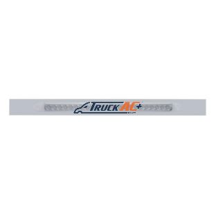 Chrome Top Mud Flap Plate With 23 LED 17" Reflector Light Bar - Amber LED/Clear Lens (Each) - United Pacific 20867