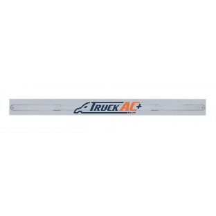 Chrome Top Mud Flap Plate With Two 14 LED 12" Light Bars - Red LED/Chrome Lens (Each) - United Pacific 37219