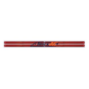 Chrome Top Mud Flap Plate With Four 14 LED 12" Light Bars - Red LED/Red Lens (Each) - United Pacific 37222