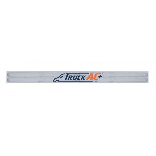Chrome Top Mud Flap Plate With Four 14 LED 12" Light Bars - Red LED/Chrome Lens (Each) - United Pacific 37224