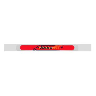 Chrome Top Mud Flap Plate With 28 LED 17" GloLight Bar & Bezel - Red LED/Red Lens (Each) - United Pacific 63794