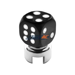 Black Dice Gearshift Knob With 13/15/18 Speed Adapter - United Pacific 70617