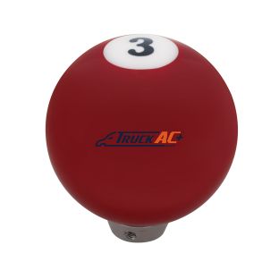 Number 3 Pool Ball Gearshift Knob - Gloss Red - United Pacific 70663
