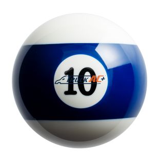 Number 10 Pool Ball Gearshift Knob - Gloss Blue Striped - United Pacific 70759
