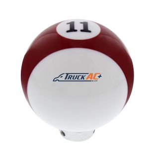 Number 11 Pool Ball Gearshift Knob - Gloss Red Striped - United Pacific 70760