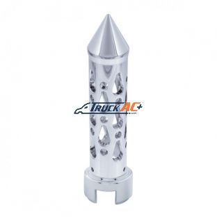 Brooklyn Style Spike Gearshift Knob With 13/15/18 Speed Adapter - Chrome/Vertical - United Pacific 70649