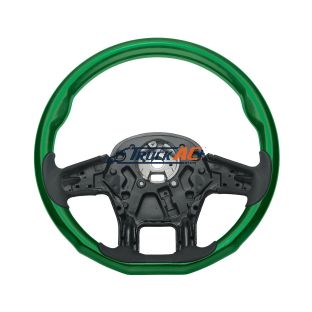 18" YourGrip Wood Candy Color Steering Wheel For 2012-2021 PB 579 & 2013-2021 KW T680-Emerald Green - United Pacific 88338