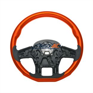 18" YourGrip Wood Candy Color Steering Wheel For 2012-2021 PB 579 & 2013-2021 KW T680-Cadmium Orange - United Pacific 88339