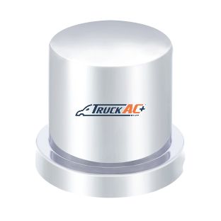 1-3/16" X 1-5/8" Chrome Plastic Flat Top Nut Cover With Flange - Push-On - United Pacific 10774B