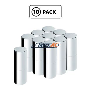 33mm X 6-1/2" Chrome Plastic Tall Cylinder Nut Cover - Thread-On (10 Pcs) - United Pacific 10370