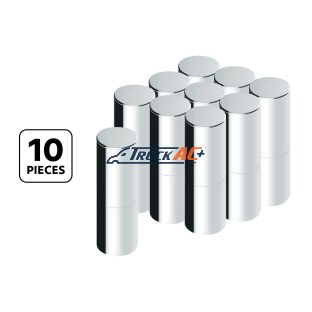 33mm X 7-1/4" Chrome Plastic Tall Cylinder Nut Cover - Thread-On (10 Pcs) - United Pacific 10371