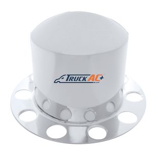 Chrome Dome Rear Axle Cover 2PC Kit For 1-1/2" Nut Cover - Aluminum Wheel - United Pacific 10211
