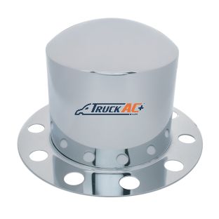 Chrome Dome Rear Axle Cover 2PC Kit For 33mm Nut Cover - Steel/Aluminum Wheel (10 Hole) - United Pacific 10223