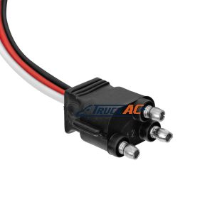 3 Wire Pigtail With 3 Prong Straight Plug - 12" Lead (Retail) - United Pacific 34212P