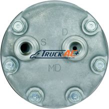 Sanden (MD/MDA) Rear Head - Truck Air 03-6534, MEI 5632