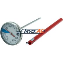 Dial Thermometer 1 5/8" Face 0Â° to 220F - Truck Air 16-3056, MEI 8724
