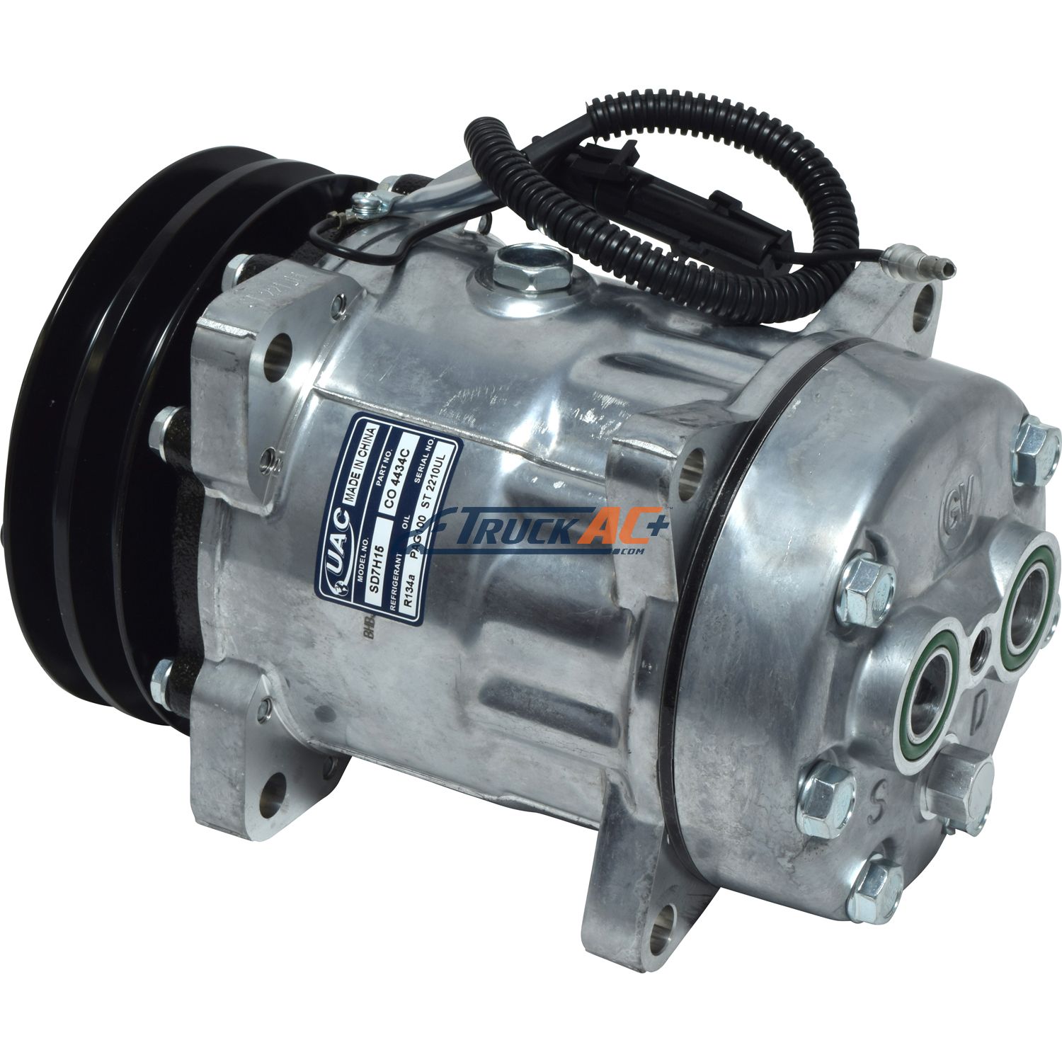 Sanden Style A/C Compressor - Sanden 4434, Truck Air 03-3709, MEI 5190