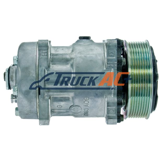 OEM Sanden A/C Compressor - Sanden 4451, 4864, Truck Air 03-3708, MEI 5182