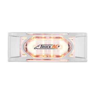 16 LED Reflector Light (Clearance/Marker) With Chrome Bezel - Amber LED/Clear Lens - United Pacific 36895