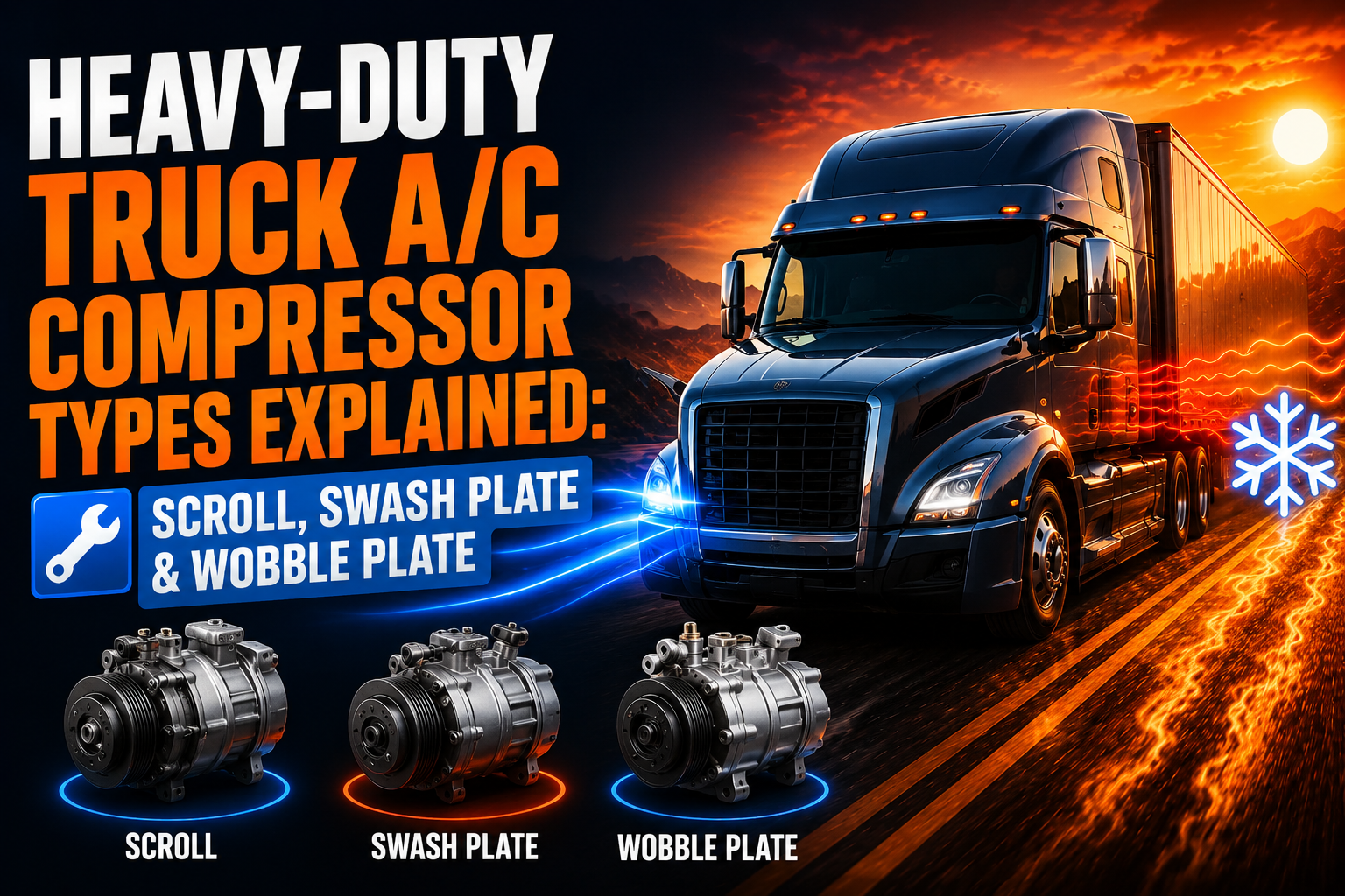 Heavy-Duty Truck AC Compressor Types Explained