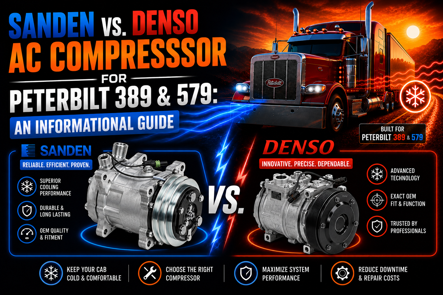 Sanden vs. Denso AC Compressor